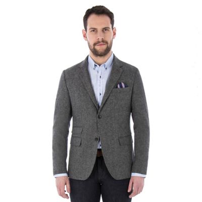 Grey multi nep weave blazer